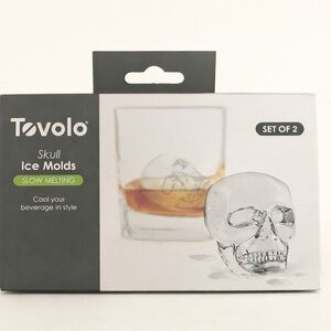 Tovolo Skull Ice Molds Set of 2 | Slow Melting BPA Free